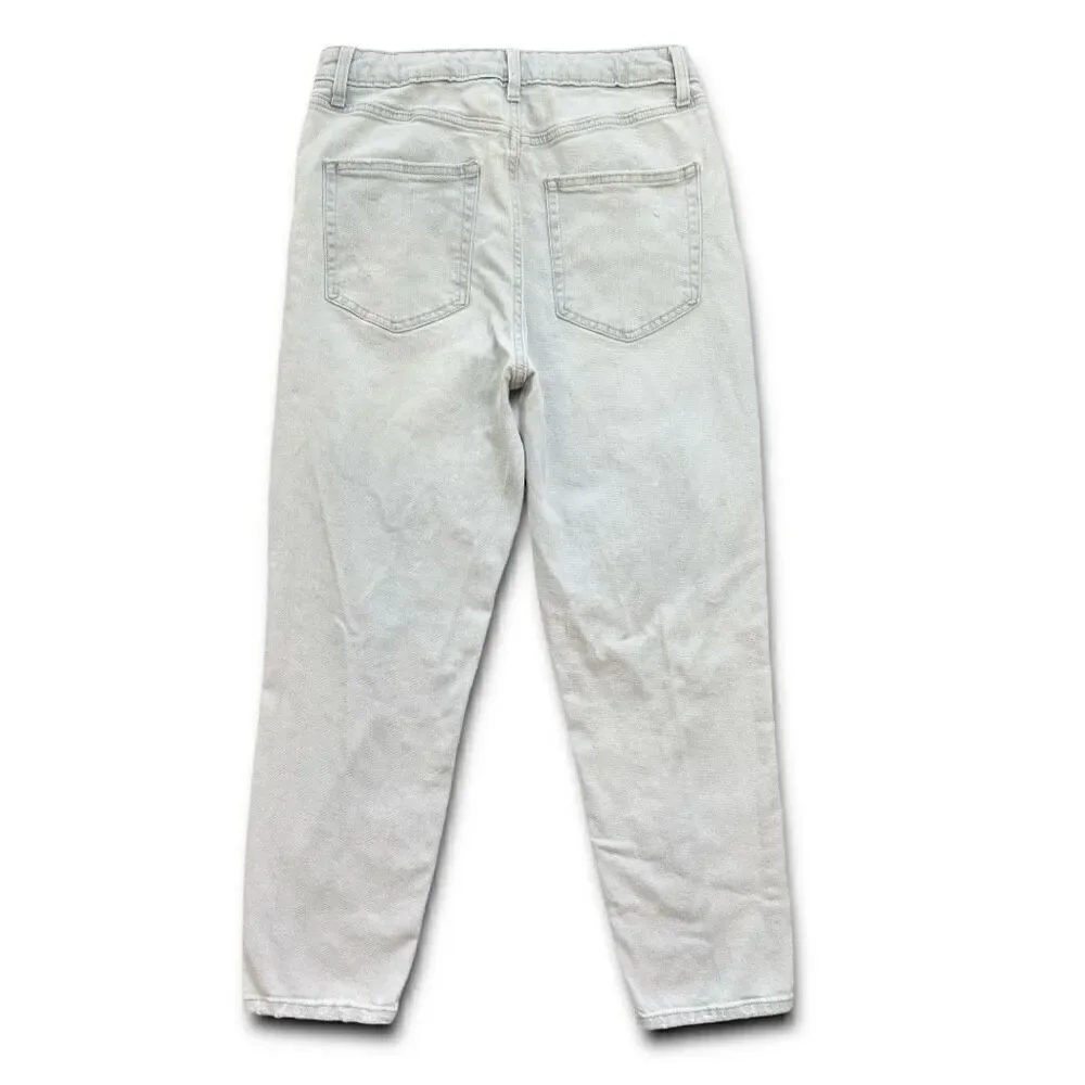 Wild Fable Highest Mom Jean Destroyed Light Wash Sz 12